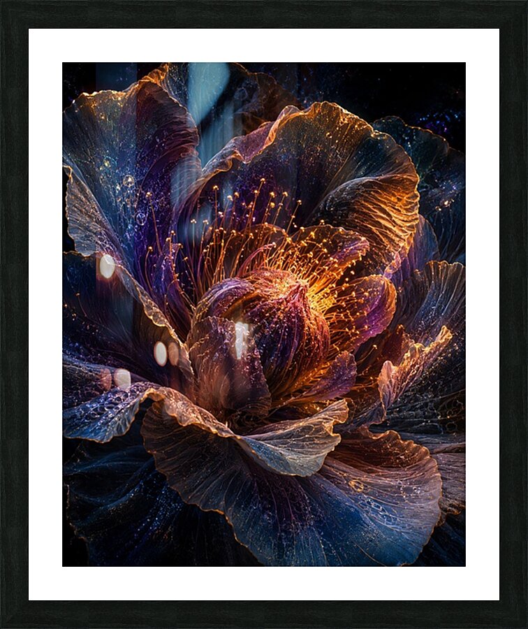 Surreal Flower Bud Picture Frame print