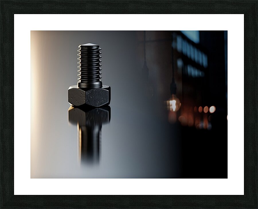 Metal Screw Reflection Picture Frame print