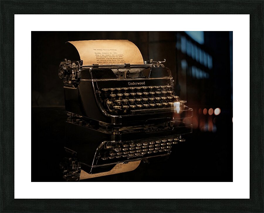 Typewriter Picture Frame print