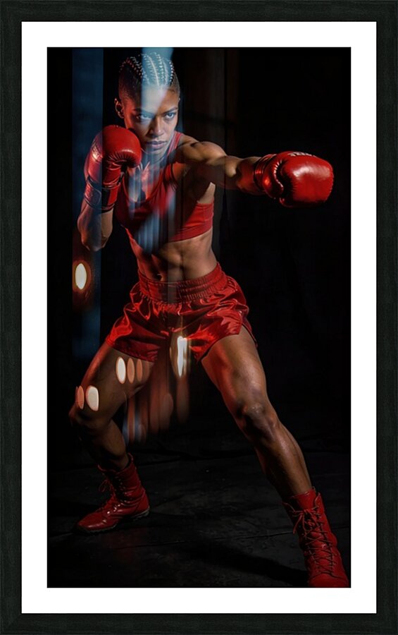 In a fighting pose 3 Picture Frame print