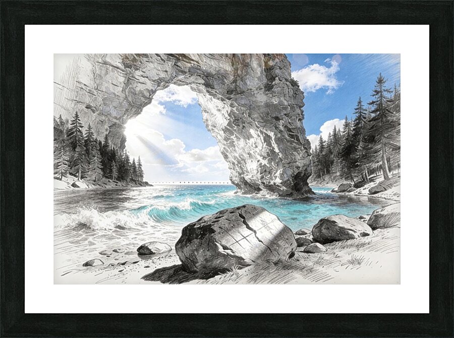 Pencil Landscape 3 Picture Frame print