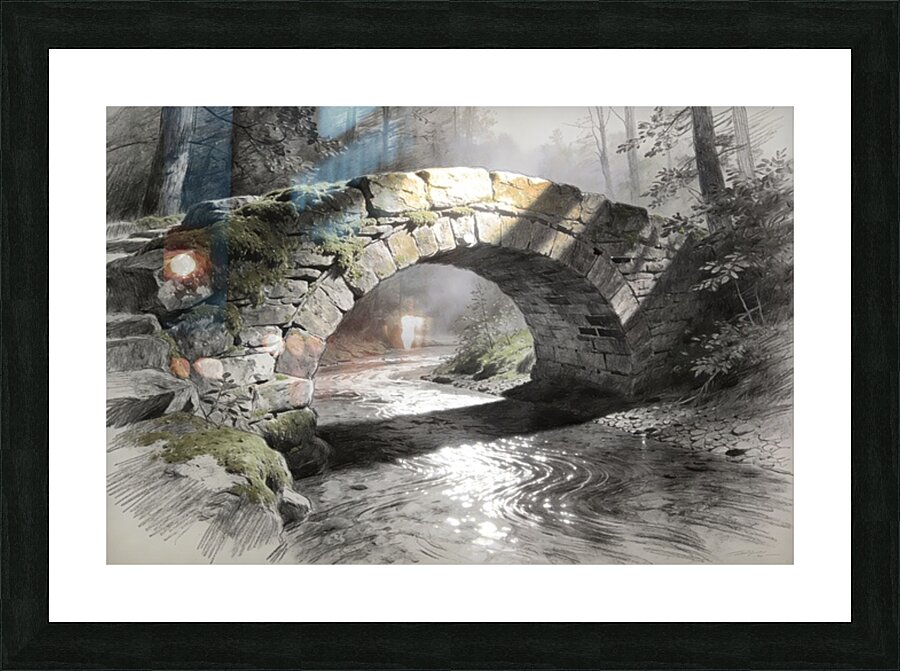 Pencil Landscape 15 Picture Frame print