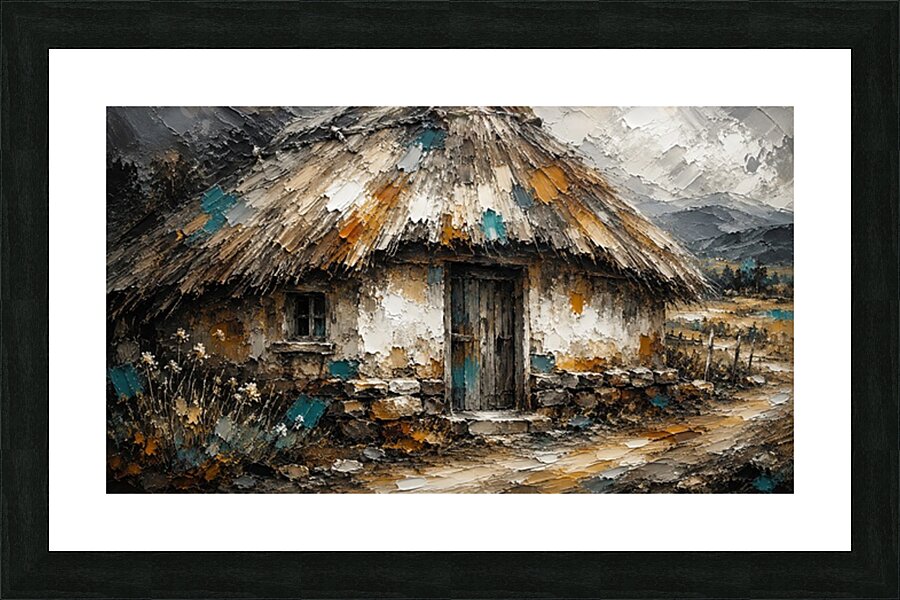 Impasto Rustic Cottage 4 Picture Frame print