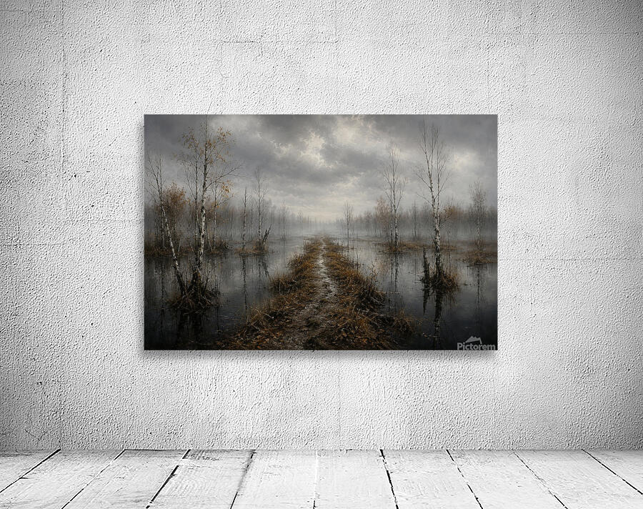 Path Through Misty Wetlands Wall Preview