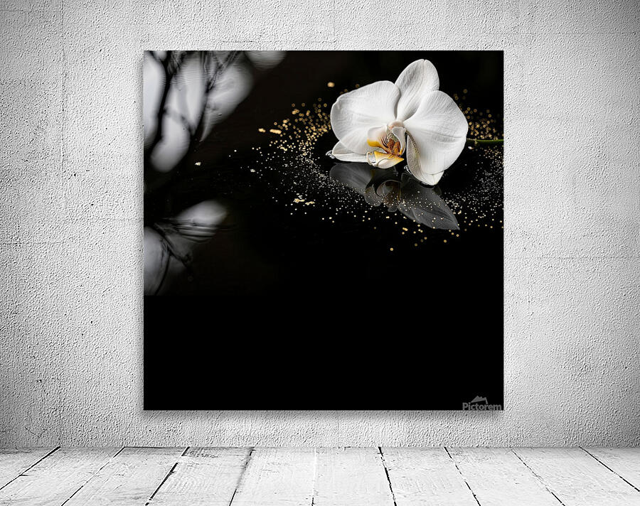 Elegant Orchid Reflection Wall Preview