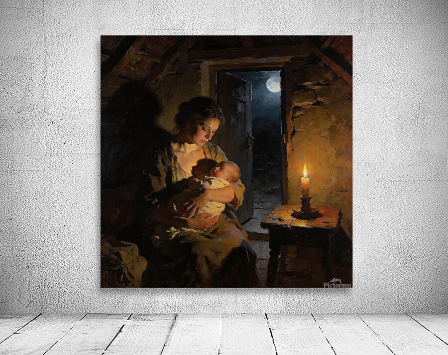 Mother with her child Wall Preview