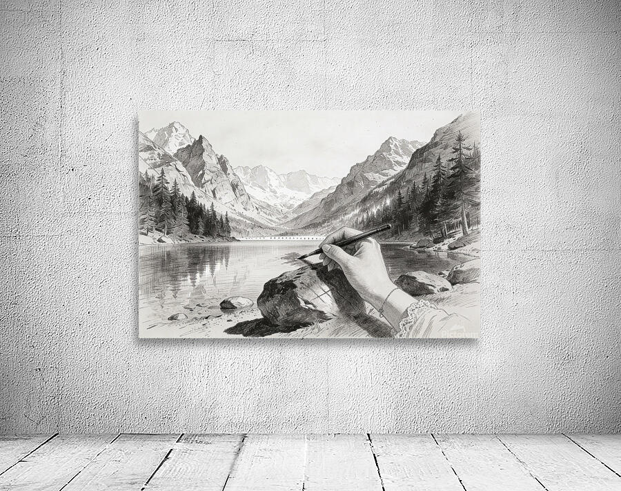 Pencil Landscape 7 Wall Preview