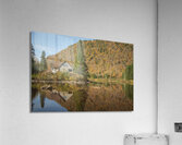 Abandoned Cabin Autumn Reflections Acrylic Print