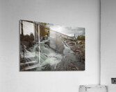 Bath waterfall and covered bridge Acrylic Print
