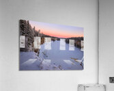 Cotton Candy Winter Gorge Acrylic Print