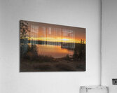 Jackfish Lake Fiery Skies Acrylic Print