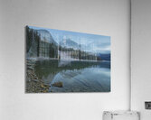 Misty Emerald Lake Mountain reflection Acrylic Print