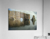 Close up of Perce Rock Reflection Acrylic Print