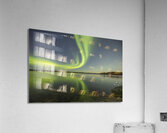 Yellowknife Aurora Reflections Acrylic Print