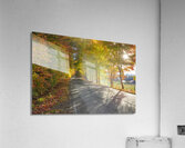 Autumn Road Morning Glow Acrylic Print