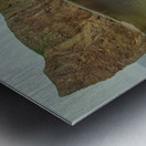 Foggy Seascape of Perce Rock Metal print