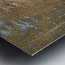 Foggy Morning Autumn Road Impression metal