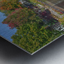 Autumn River Stone Crossing Metal print