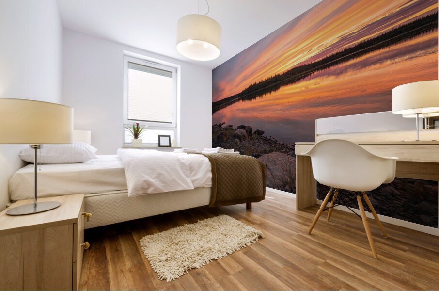 Magical Sunset at Prosperous Lake Impression murale