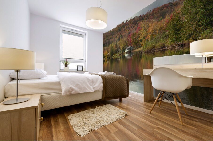 Classic Autumn Pond Beauty Mural print