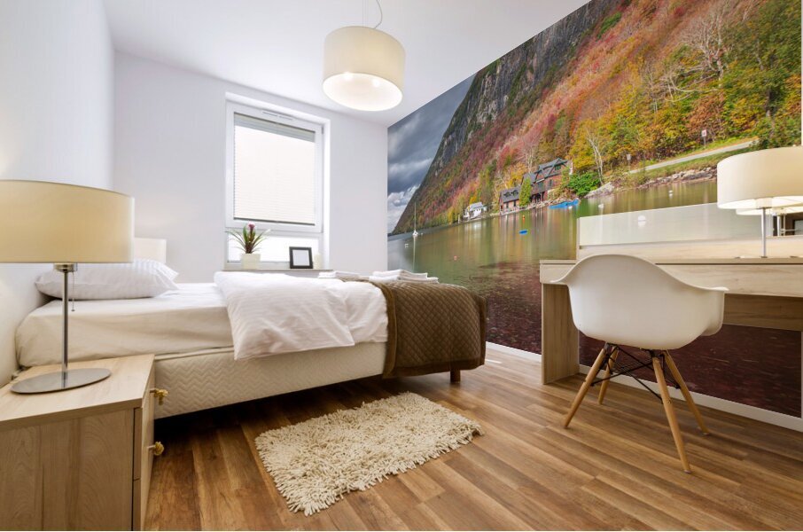 Lake Willoughby Fall Reflection Galore Mural print