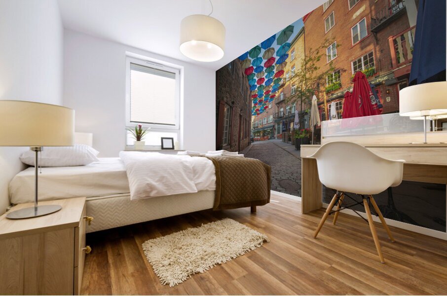 Quebec City Umbrella Vibes Mural print
