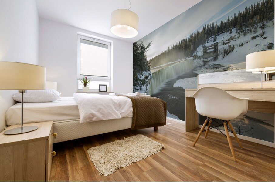 Lady Evelyn falls Winter Thaw Mural print