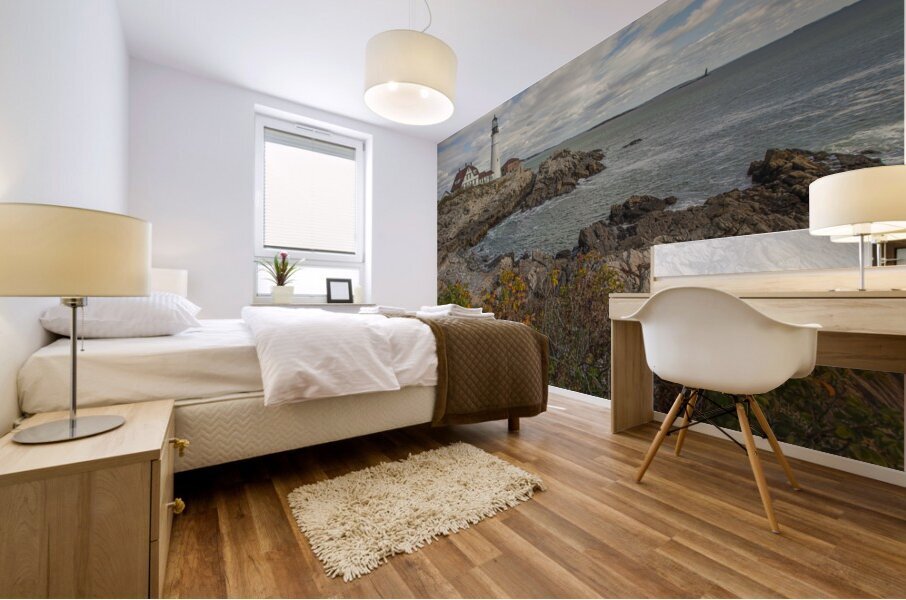 Portland Head light in Autumn Impression murale