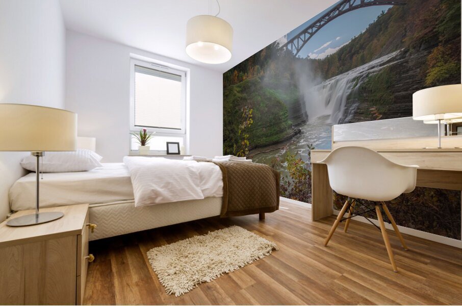 Autumn Wonderland at Upper Falls Mural print