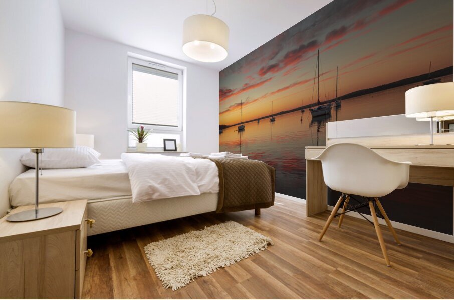 Sailing into the Summer Sunset  Mural print