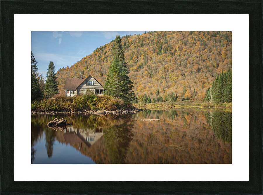 Abandoned Cabin Autumn Reflections Picture Frame print