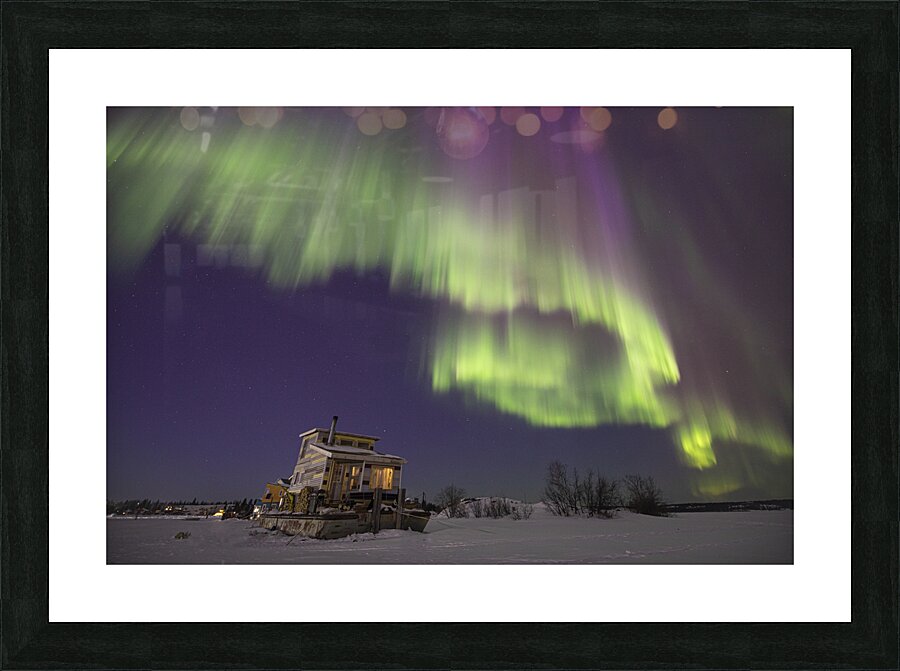 Aurora Curtain Picture Frame print