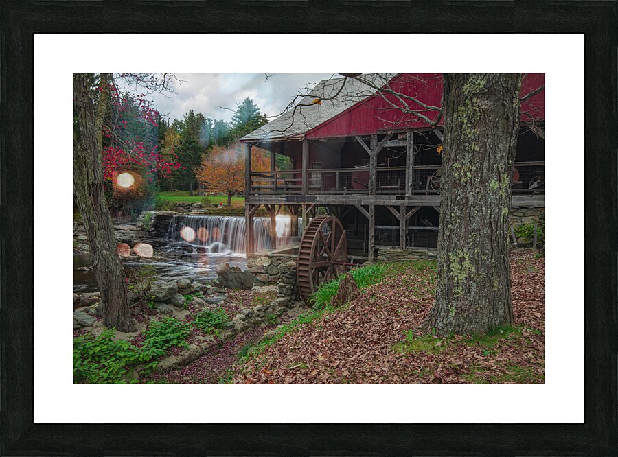 Late Autumn at Weston Grist Mill Picture Frame print