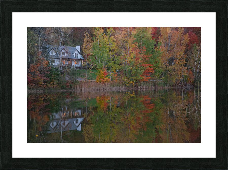 Parc Duquette Autumn Pond Reflection Picture Frame print