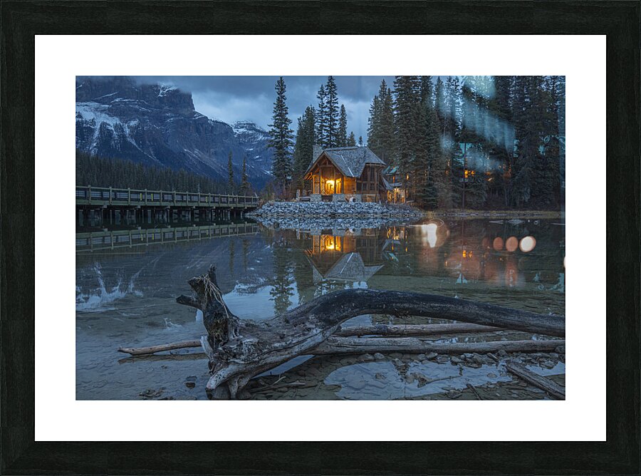 Emerald Lake Cilantro reflections Picture Frame print