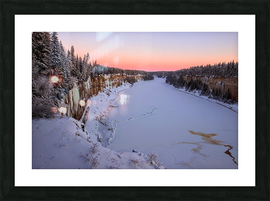Cotton Candy Winter Gorge Picture Frame print