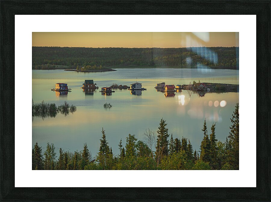 House boats Sunrise Picture Frame print