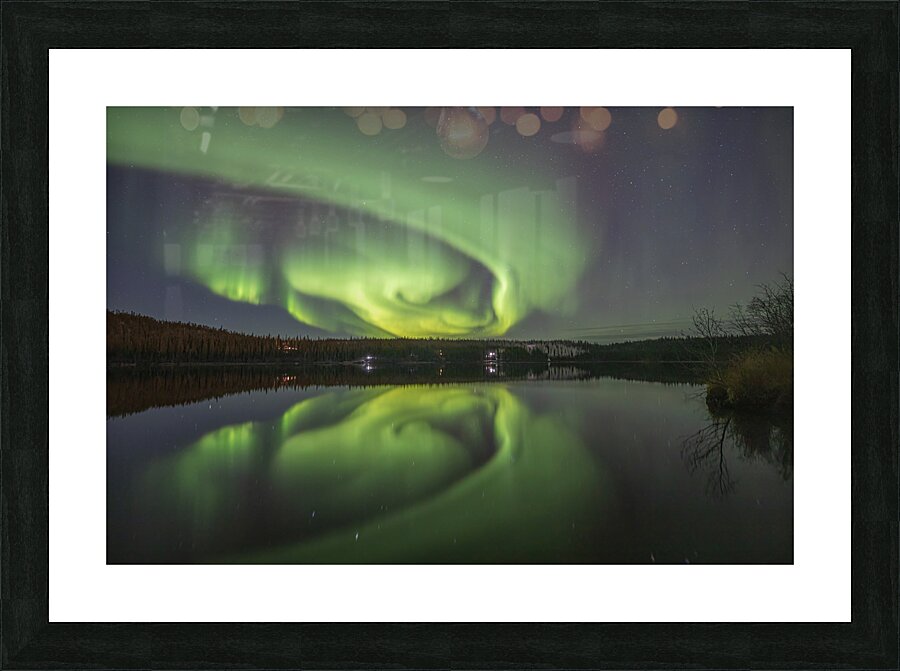 Madeline Lake Aurora Reflections Picture Frame print