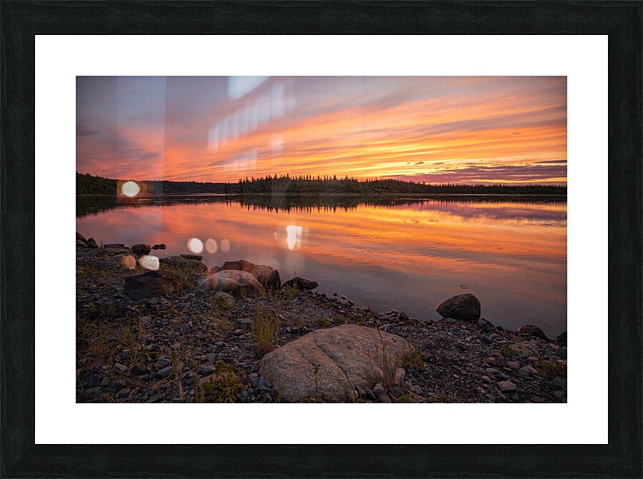 Magical Sunset at Prosperous Lake Impression et Cadre photo