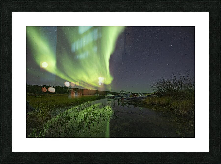 Prelude Lake Aurora Explosion Picture Frame print