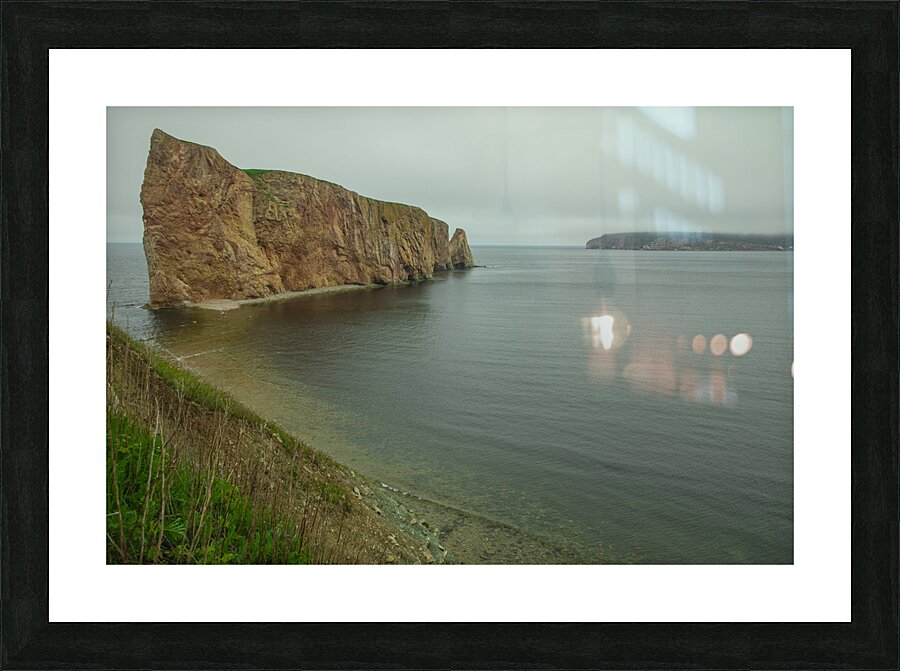 Foggy Seascape of Perce Rock Picture Frame print