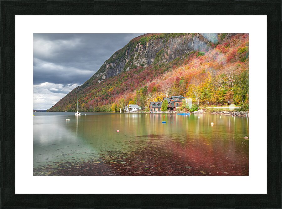 Lake Willoughby Fall Reflection Galore Picture Frame print