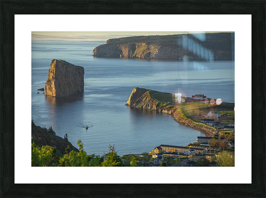 Sunrise overlook of Perce Rock Picture Frame print
