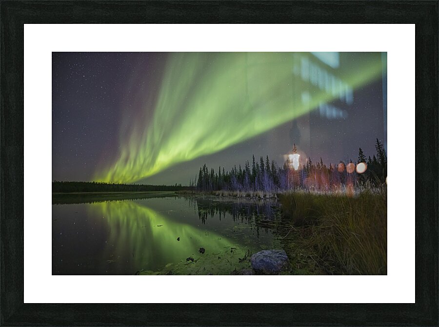 Aurora Pond Dance Picture Frame print