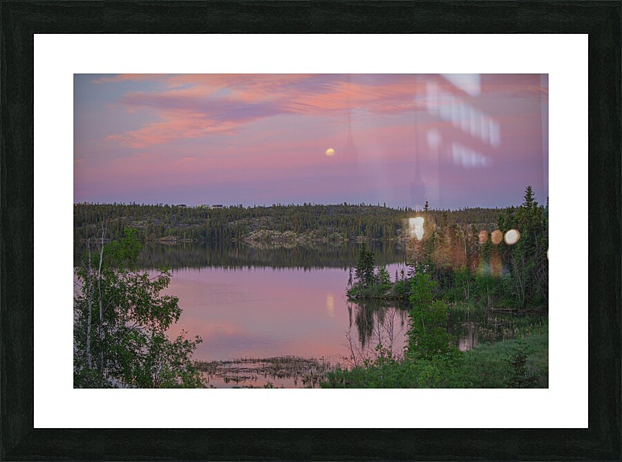 Cotton Candy skies at Jackfish Lake Picture Frame print