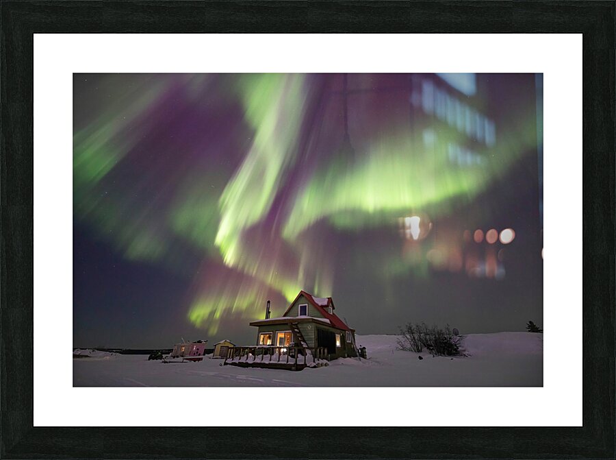 House boat Aurora Swirls Picture Frame print