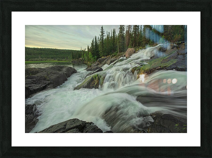 Rampart Falls Summer flow Picture Frame print