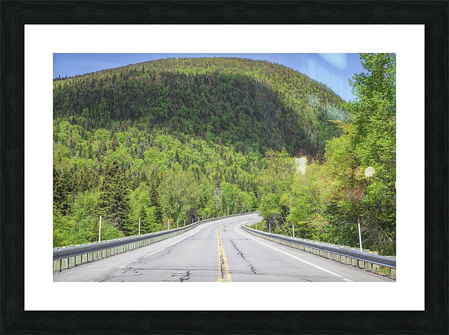 Mountain Road in Forillon National park Picture Frame print