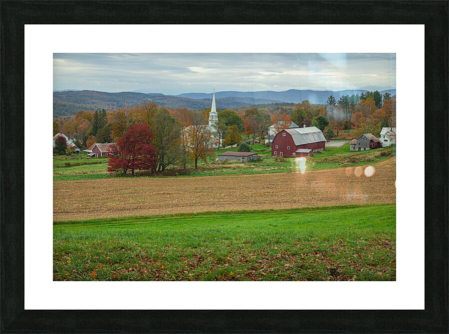 Peachham Autumn Farm Picture Frame print