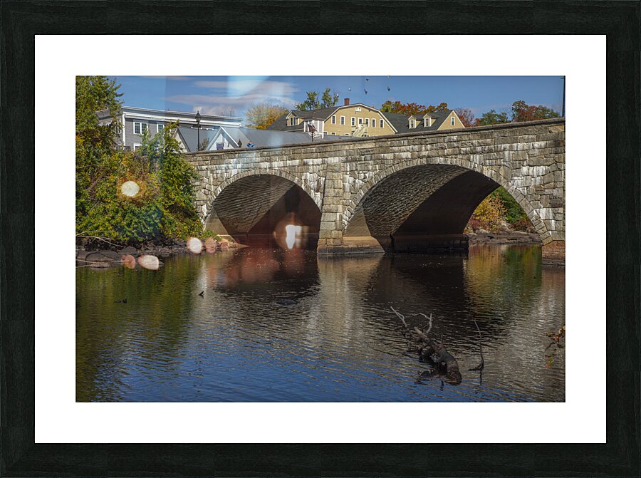 Henniker Stone Bridge in Autumn Picture Frame print